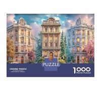 Grand European Mansion Decorative 1000 Piece Jigsaw Puzzle, Classic Architecture Educational Challenge Game for The Whole for Women Gifts for Men 52x38cm/1000pcs