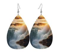Grand Falls Leather earrings, European and American style earrings for young women, birthday gifts/Valentine's Day gifts