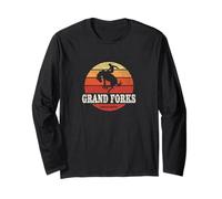 Grand Forks ND Vintage Country Western Retro Long Sleeve T-Shirt