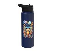 Grand & Graceful Peacock with Flowers Cute Peacocks Daughter Stainless Steel Insulated Water Bottle