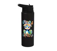 Grand & Graceful Peacock with Flowers Cute Peacocks Daughter Stainless Steel Insulated Water Bottle