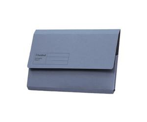 Grand Hall Exacompta Guildhall Document Wallets, 285Gsm, Foolscap - Blue, Pack Of 50
