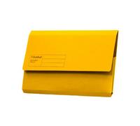 Exacompta Guildhall Document Wallets, 285gsm, Foolscap - Yellow, Pack of 50