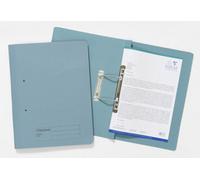 Grand Hall Exacompta - Ref 346-Bluz - Guildhall - Document Spiral Files, 285Gsm Medium Weight Spring Manilla, 355X250mm, Metal Spring