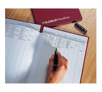 Grand Hall Exacompta - Ref 58/27Z - Guildhall - Headliner Account Book, 298 X 305mm, 27 Cash Column, 80 Pages, Case Bound Hardback Burgundy