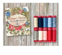 Grand Haven by Minick & Simpson Aurifil Thread 12wt10 Small Spools - 100% Egyptian Cotton - Ideal for Hand Embroidery, Quilting, Topstitching, Decorative Sewing - Made