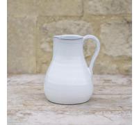 Grand Illusions Glazed Jug White Tall