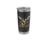Grand Lake Colorado USA Soaring Eagle Design Stainless Steel Insulated Tumbler