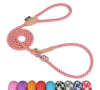 Grand Line Slip Lead Dog Leash - Anti Pull Dog Lead with 1.5m Reflective Training Rope, No Collar Needed for Small, Medium, Large Dogs & Cats (Red-Green,S)