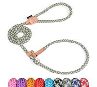 Grand Line Slip Lead Dog Leash - Anti Pull Dog Lead with 1.5m Reflective Training Rope, No Collar Needed for Small, Medium, Large Dogs & Cats (Grey-Green,S)
