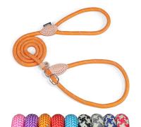 Grand Line Slip Lead Dog Leash - Anti Pull Dog Lead with 1.5m Reflective Training Rope, No Collar Needed for Small, Medium, Large Dogs & Cats (Orange,L)