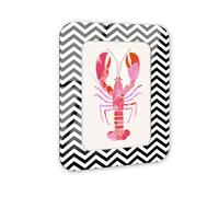Grand Lobster's Tale III Retro Coastal Decor Art - Black & White Rounded Acrylic Wall Frame, 16x24 - Sculptural Dimensional Wall Art - Modern Decor by NOTORIART