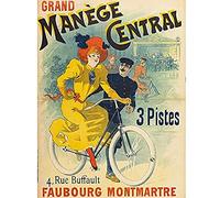 Grand Manege Central Cycles Paris Advert Art Print Canvas Premium Wall Decor Poster Mural