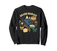 Grand Marais Fishing Lake Day Nature Cottagecore Art Sweatshirt