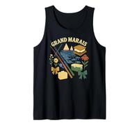 Grand Marais Fishing Lake Day Nature Cottagecore Art Tank Top
