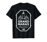 Grand Marais Minnesota Shield Badge Travel Souvenir T-Shirt