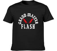 Grand Master Flash Rap Hip Hop Music T-Shirt Men Round Neck Clothing Black XXL