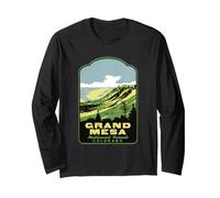 Grand Mesa National Forest Colorado Retro Long Sleeve T-Shirt
