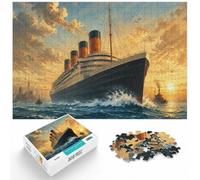 Grand Ocean Liner Sailing Through Waves Jigsaw Puzzle, 1000 Piece | For screen-free leisure, this adult jigsaw puzzle with 1000 pieces works well for longer puzzle sessions.
