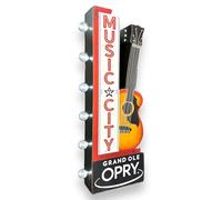 Grand Ole Opry Music City Nashville 30" Double Sided Marquee LED Sign Vintage Inspired Design and Battery Operated