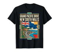 Grand Pacific Drive Australia Flag Coastal Highway Vintage A T-Shirt