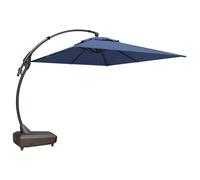 Grand patio Parasol Cantilever Umbrella with Base & Cover Outdoor Aluminum Rectangle Offset Umbrellas for Deck Yard (Blue, 2.7x3.6M)