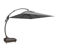 Grand patio Parasol Cantilever Umbrella with Base & Cover Outdoor Aluminum Rectangle Offset Umbrellas for Deck Yard (Grey, 2.7x3.6M)