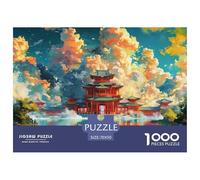 Grand Pavilion Jigsaw Puzzles Puzzle for Adults Kids. 1000 Piece Lake Reflection Whimsical Challenge Toy Educational Game Home Decoration for Adults& Kids Age 14 Years Up 70x50cm/1000pcs