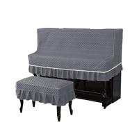 Grand Piano Cover Piano Cover Cloth Upright Elegant And Meticulous Simplicity With Dust-Proof Protective Anti-scratch(Grey,Piano - Double Stool)