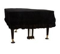 Grand Piano Cover, Stretch Knit Grand Dust Cover, Form-Fitting Dust Protection with Smooth Surface, Easy To Install and Remove for Daily Use-Black|| 190-200