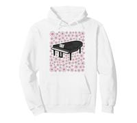Grand Piano Floral Pink Flowers Pianist Spring Summer Pullover Hoodie