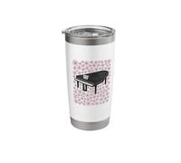 Grand Piano Floral Pink Flowers Pianist Spring Summer Stainless Steel Insulated Tumbler