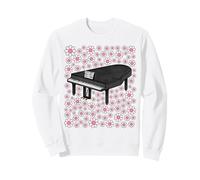 Grand Piano Floral Pink Flowers Pianist Spring Summer Sweatshirt
