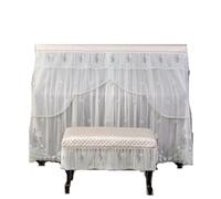 Grand Piano Full Cover Modern Simple Lace Embroidery Light Luxury Cloth Piano & Keyboard(Blue)