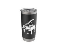 Grand Piano Sketch Pianist Stainless Steel Insulated Tumbler