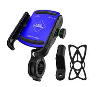 GRAND PITSTOP®Motorcycle Phone Holder Bike Phone Mount Compatible with 4"to 6" Phone Sturdy Holders for Grip| 360° Phone Protection| Aluminium Clamp Blue