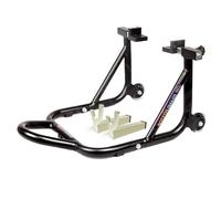 GRAND PITSTOP Motorcycle Stand, Paddock Lift Stand for Rear Wheel with Fork & Swingarm Spool,Weight capicity 500 lbs/226 Kg's, Dismantable Stand, for Yamaha Honda Kawasaki Suzuki Motorcycles, Black