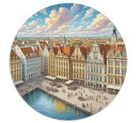 Grand Place 1000 Pieces Jigsaw Puzzles 12 Years And Up Round Puzzle Fun Challenging Family Game Stress Reliever Expert Skill Level 1000pcs (67.5x67.5cm)