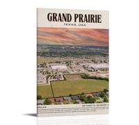 Grand Prairie Vintage Poster Decorative Painting Canvas Wall Art Living Room Poster Bedroom Painting Wall Art Picture Print Modern Family Room Decor 12 x 18 Inches (30 x 45 cm)