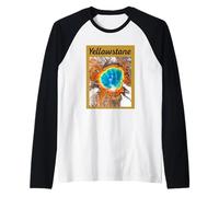 Grand Prismatic Spring Midway Geyser Basin Yellowstone Raglan Baseball Tee