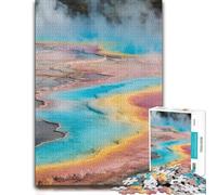 Grand Prismatic Spring, Yellowstone Jigsaw Puzzle for Adults, 1000 Pieces | Border-first building: a clear section-by-section approach during indoor leisure.