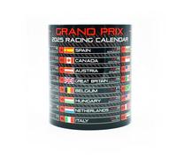 Grand Prix 2025 Season Racing Calendar Mug - Gloss Ceramic - One - Race Car - Circuits - 1 - Carbon Fiber - Formula - Gift Ideas him & her - Coffee Tea Cup - Memorablia - Collectable - Office & Home