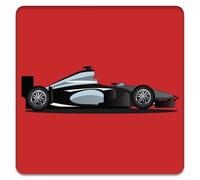 Grand Prix Car Drinks Coaster (One), Bamboo, 10 x 10 cms