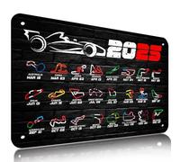 Grand Prix Circuit F1 Gifts Metal Signs Vintage Wall Art F1 Gift Uk posters for Formula One Fans Gifts for Man Cave, Home, Men Garages, Offices and Game Rooms Flag Sign Plaques Decorations