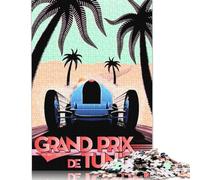 Grand Prix De Tunisie 26 Mai 1933 Puzzle Rectangular Paper Board 100% Recycled Cardboard Jigsaw Puzzle for Adult Children's Day 1000pcs (38x26cm)