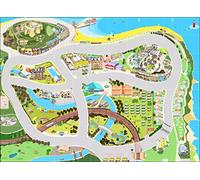 Grand Prix on Sea Vinyl Floor Mat - For use with Programmable Robots & perfect for Early Years Coding and Programming Skills - Includes 15 x 15 cm Grid - Mat size - 165 x 120 cm