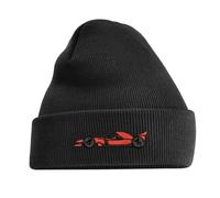 Grand Prix Racing Beanie Car - Motorsports-Inspired Design for Speed Enthusiasts and Racing Fans Adults & Kids (UK, Alpha, One Size, Adults, Black - Silver Car)