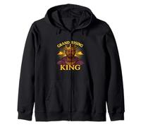 Grand Rising King - Afrocentric Royal Design Zip Hoodie