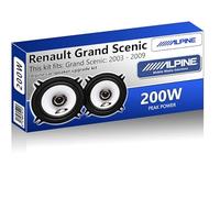 Grand Scenic Speaker upgrade Rear Door Alpine car speakers 5.25" 13cm 200W
