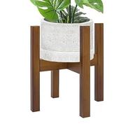 Grand Support Pour Plantes D'intérieur, Largeur Réglable 20-30 Cm - Support Pour Pot De Fleurs En Bois | Stand D’usine Moderne Du Milieu Du Siècle | Supports De Plancher En Bois De Bambou Pours Pots D